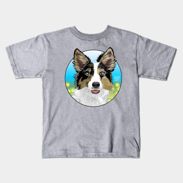 Dog Design: Digital Drawing #01 Kids T-Shirt by elkingrueso